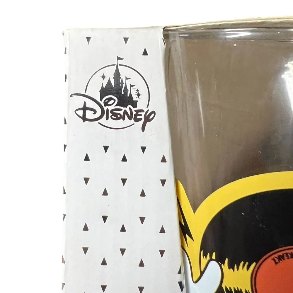 Disney Store DJ Mickey Mix Magic Drinking Glass Mickey Mouse Graphic Vinyl 16oz